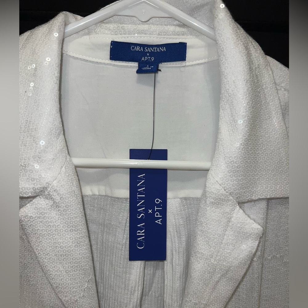 White Sequence Button Up - image 2